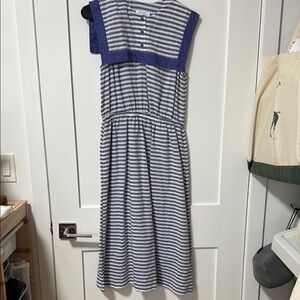 Striped Blue and White Kids Dress